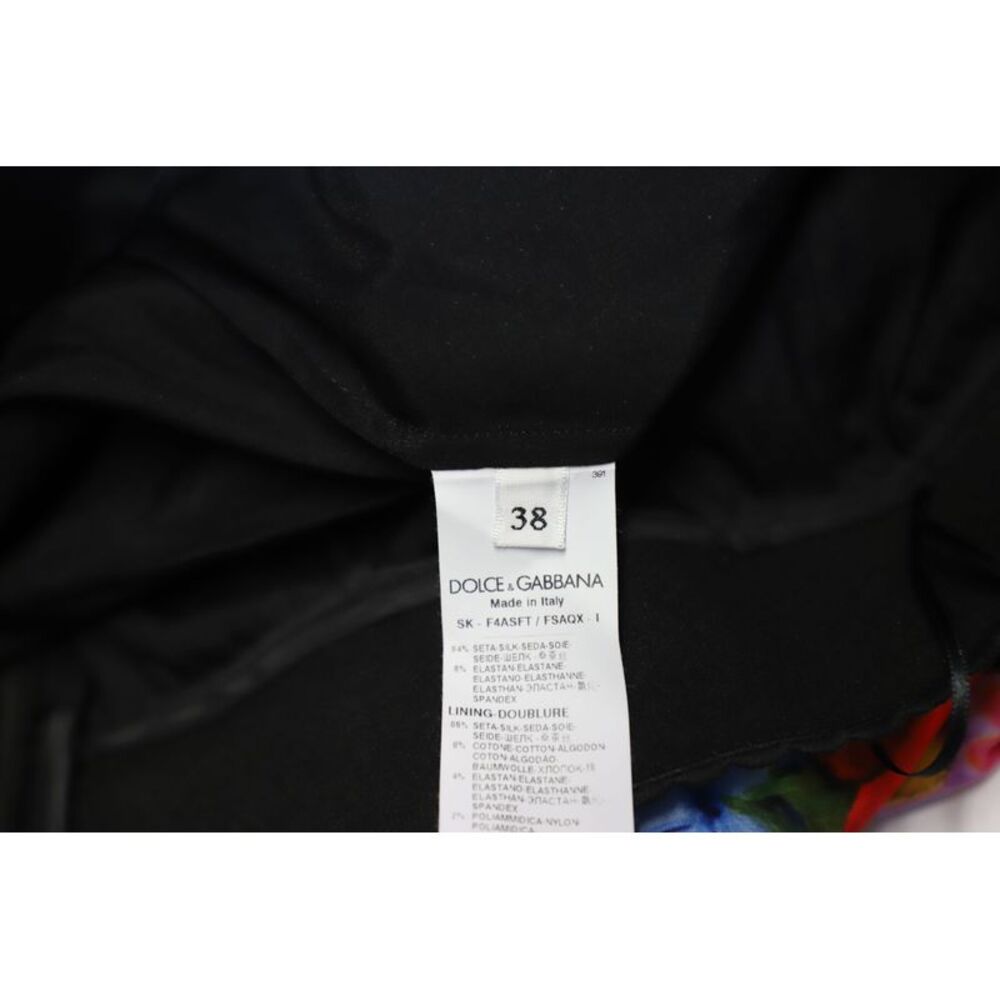 Dolce & Gabbana Midi Skirt in Floral Print Silk